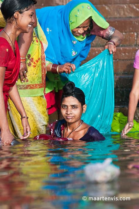 indian girl bathing in open|More.